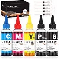 IUBEST Kit de Recarga Tinta 100 ml Cada Botella para HP Impresoras Cartuchos de Tinta Recargables y Sistemas CISS (1…